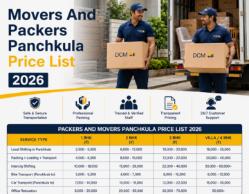 Movers And Packers Panchkula Price List